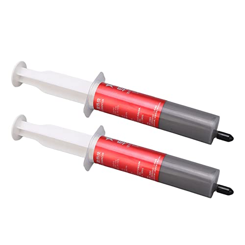 Wärmeleitpaste, Spritzenmasse, Spritzenfett, Zubehör, Wärmeleitpaste, Wärmeleitpaste, Grau, für 2 Stück Fettige Polyvinylacetat-Klebstoffe von Fdit