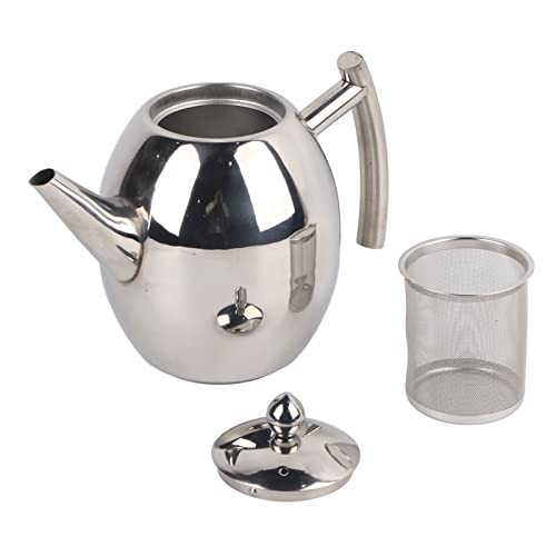 Wasserkocher + Filter, langlebiger Edelstahl Teekanne Kaffeekanne Wasserkocher mit Filter Große Kapazität(1000ml) von Fdit