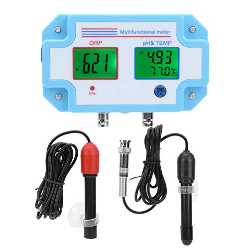 Wasserqualitätsprüfgerät, pH- / Redox- / Temperaturüberwachung mit Sonde, 1: 3-Digital-LCD-Multiparameter, 0-14 PH ± 0,1 PH Genauigkeit, -1999-1999 mV Bereich für Plant Pool Spa(EU) von Fdit