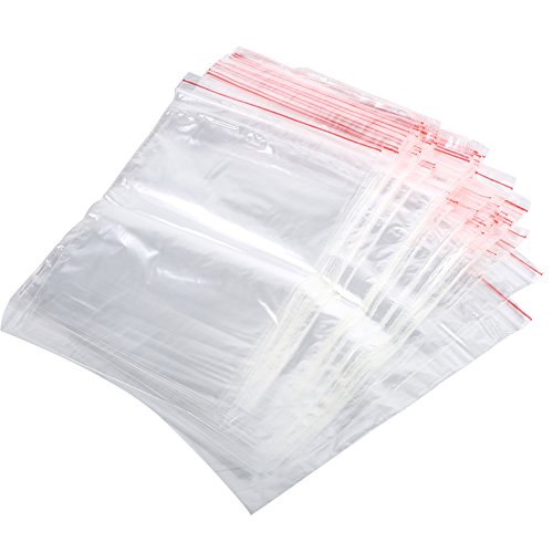 Yosoo 100Pcs Transparente Lebensmittellagerung Versiegelungsbeutel Wiederverwendbare durchsichtige Plastikversiegelungs-Verpackungsbeutel für die Lagerung von Süßigkeiten-Nüssen, 13 x 19 cm von Fdit