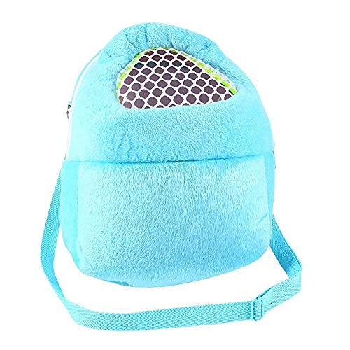 Yosoo Tragbare Transporttasche für kleine Tiere Hund Katze Eichhörnchen Hamster Kaninchen 21 x 25 cm (blau) von Yosoo