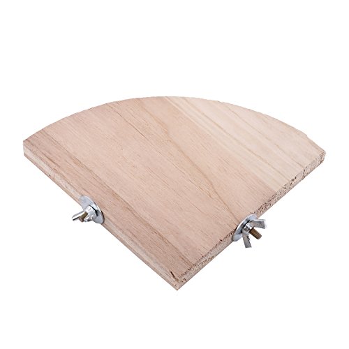 fdit Vogelkäfig Sitzstange Ständer Plattform Holz Fan Form Papagei Hamster Kleine Animal Pet Wellensittich Spielzeug von Fdit