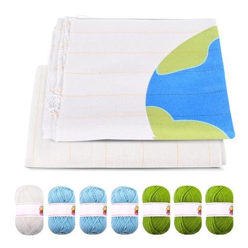 Fdlscpem 1 x 5 Meter Großes Overlock Tufting Tuch für Teppich Tufting mit Markierten Linien, Primäres Mönchstuch, Punch Needle Gewebe für DIY Teppich Punch Tufting Pistole von Fdlscpem