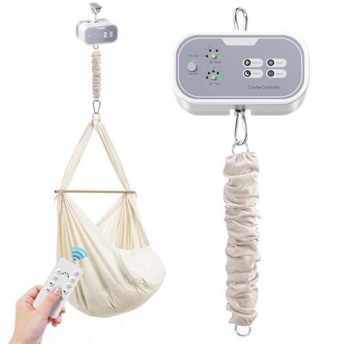 Fdlscpem Fernbedienung Babyschaukel Controller, Federwiege Controller mit Bluetooth, 5 Timer und 4 Geschwindigkeiten Babywiege Controller für Baby Kleinkind Neugeborenes unter 9kg (0-6Monat) von Fdlscpem