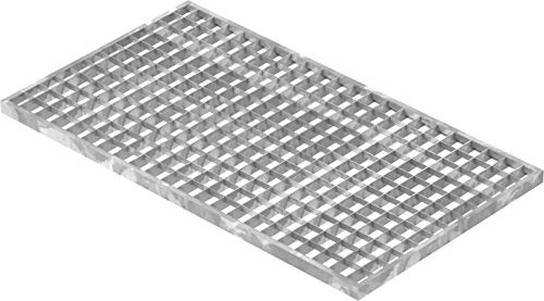 Fenau - 390 x 690 x 20 mm - Gitterrost, MW: 30/30 mm, verzinkt, Rost für Zarge: 400 x 700 x 23 mm, Bau-Normrost für Lichtschacht von Fenau