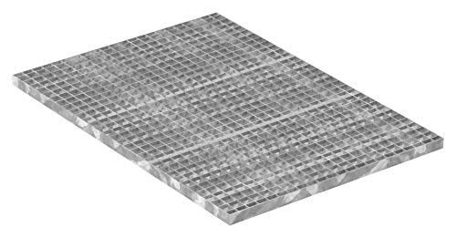 Fenau - Industrie-Rost, 1000 x 700 x 30 mm, MW: 30/30 mm, Materialstärke: 2 mm - Radlast: 1,52 kN/Flächenlast (m²): 7,84 kN, feuerverzinkt, Pressrost, Gitterrost oder Garagen-Rost, Stab-in-Stab von Fenau