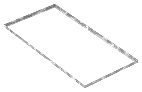 Fenau - Gitterrost-Zarge 500 x 1000 x 23 mm für Rosthöhe von 20 mm, verzinkt – mit Aussparung für Maueranker - Passend für Baunorm-Rost: Fenau 490 x 990 x 20 mm von Fenau