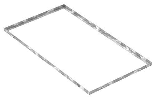 Fenau - Gitterrost-Zarge 500 x 900 x 23 mm für Rosthöhe von 20 mm, verzinkt – mit Aussparung für Maueranker - Passend für Baunorm-Rost: Fenau 490 x 890 x 20 mm von Fenau
