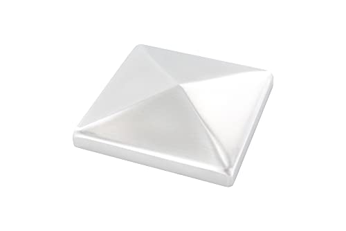 Fenau - Pyramiden-Kappe - für Vierkantrohr: 60x60 mm - aus V2A (Edelstahl) - Zaunpfosten-Kappe für Metall-Pfosten Zaun zum Anpunkten/Schweißen von Fenau
