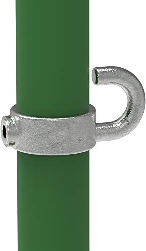 Fenau | Stellring mit Haken, Befestigungs-Ring, Ø 42,4 mm, Rohrverbinder-Sicherung, Temperguss galvanisiert, feuerverzinkt, inkl. Schrauben von Fenau