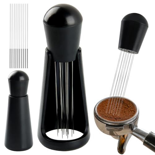 FePen WDT Tool Set, Kaffee Tamper Espresso Nadel, Wdt Tool Espresso mit 20 Nadeln, Espresso Nadelverteiler, Kaffee Nadel Distributor, Coffee Stirrer Tool, Barista WDT Tool Espresso Kaffeerührer von FePen