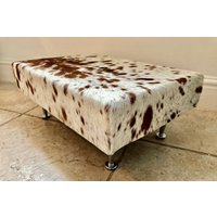 Kuhfell Fusshocker, Gepolsterter Hocker, Haare An Fell, Zuhause Und Wohnen von FeaDesign