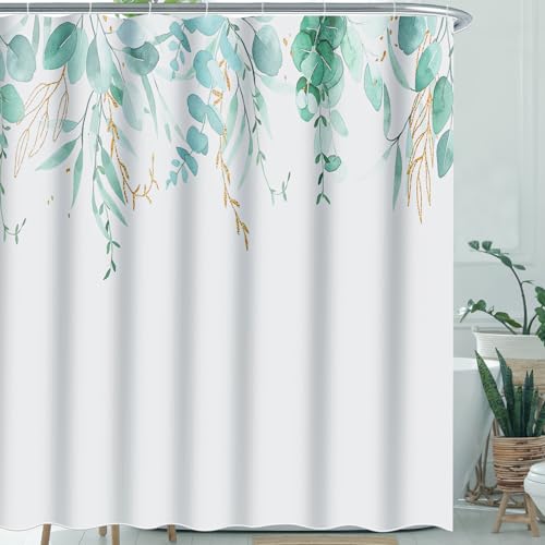 Feagar Duschvorhang 200x200 – Grün-gelbem Blätterdesign, Wasserdicht, Anti Schimmel, Schnell Trocknend – Waschbar, aus Polyester für Duschvorhang Badewanne und Dusche, mit 12 Ringen Feagar Duschvorhang 200x200 – Grün-gelbem Blätterdesign, Wasserdicht, Anti Schimmel, Schnell Trocknend – Waschbar, aus Polyester für Duschvorhang Badewanne und Dusche, mit 12 Ringen von Feagar