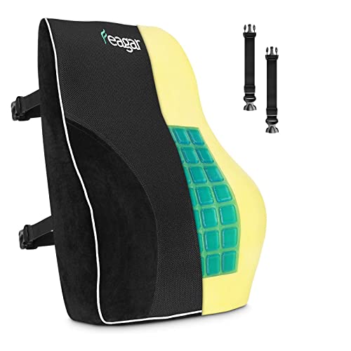 Feagar Gel Rückenkissen, Ergonomisches Lendenkissen aus Memory Foam, Rückenkissen für Bürostuhl, Lendenwirbelstütze Lordosenstütze Lendenwirbelkissen für Büro Auto Zuhause Feagar Gel Rückenkissen, Ergonomisches Lendenkissen aus Memory Foam, Rückenkissen für Bürostuhl, Lendenwirbelstütze Lordosenstütze Lendenwirbelkissen für Büro Auto Zuhause von Feagar