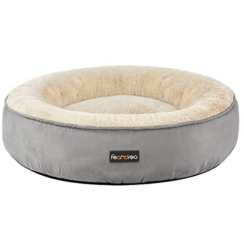 Feandrea Hundebett, Katzenbett, Donut, Ø 60 cm, hellgrau PGW060G01 von Feandrea