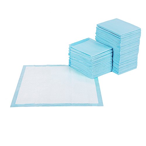 FEANDREA Puppy Pads, Welpen-Unterlage, 60 x 60 cm, 100 Stück, blau-weiß PTD60B von Feandrea