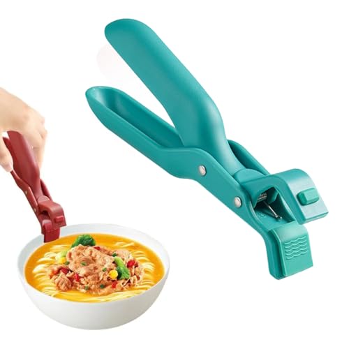 Feaolala Anti Verbrühungs Clip Tellerentferner Schüssel Klemmhalter Pfannen Clip Greifer Anti-Verbrühungs Clip Entferner Pfannengreifer Zange zum Kochen in der Mikrowelle (Rot) von Feaolala