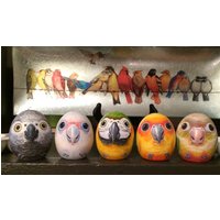 Individuell Bemalte Keramik Salz - Und Pfefferstreuer. Bemalt Passend Zu Ihrem Vogel von FeathersnFurPortrait