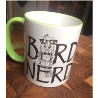 Vogel Nerd -11 Unzen Becher. Mit Originalen Kunstwerken von FeathersnFurPortrait