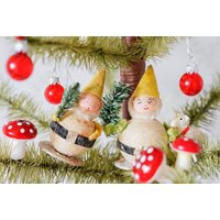 Vintage Wattefigur Christbaumschmuck von FeathertreeForest