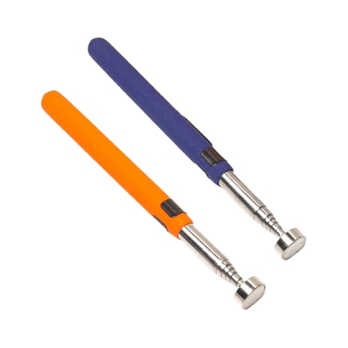 Febbya Magnetstab Ausziehbar,2 Stk.Stabmagnet Extra Stark 8LB Teleskop Ausziehbar 15-73cm Magnetheber Edelstahl - Orange/Blau - für Autoreparatur & Haushalt von Febbya
