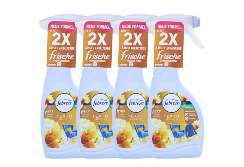 Febreze Textilerfrischer 4 x Febreze Textilerfrischer je 500ml Lenor Goldene Orchidee Frische e von Febreze