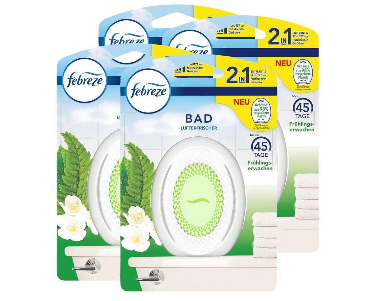 Febreze Raumduft Febreze Bad Lufterfrischer Frühlingserwachen - Raumduft (4er Pack) von Febreze