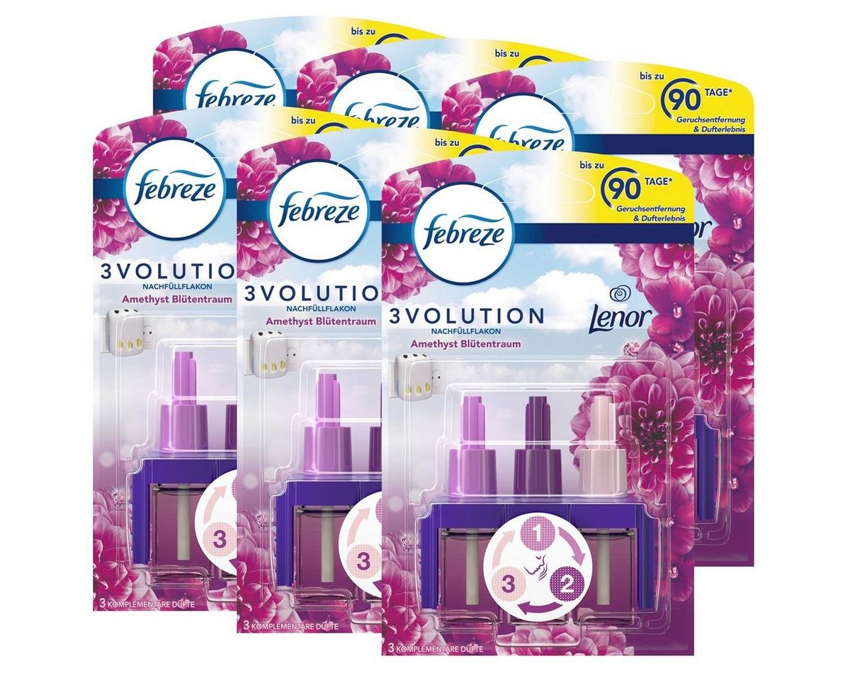 Febreze Raumduft Febreze 3Volution Nachfüllflakon Lenor Amethyst 20ml - Raumduft (6er P von Febreze