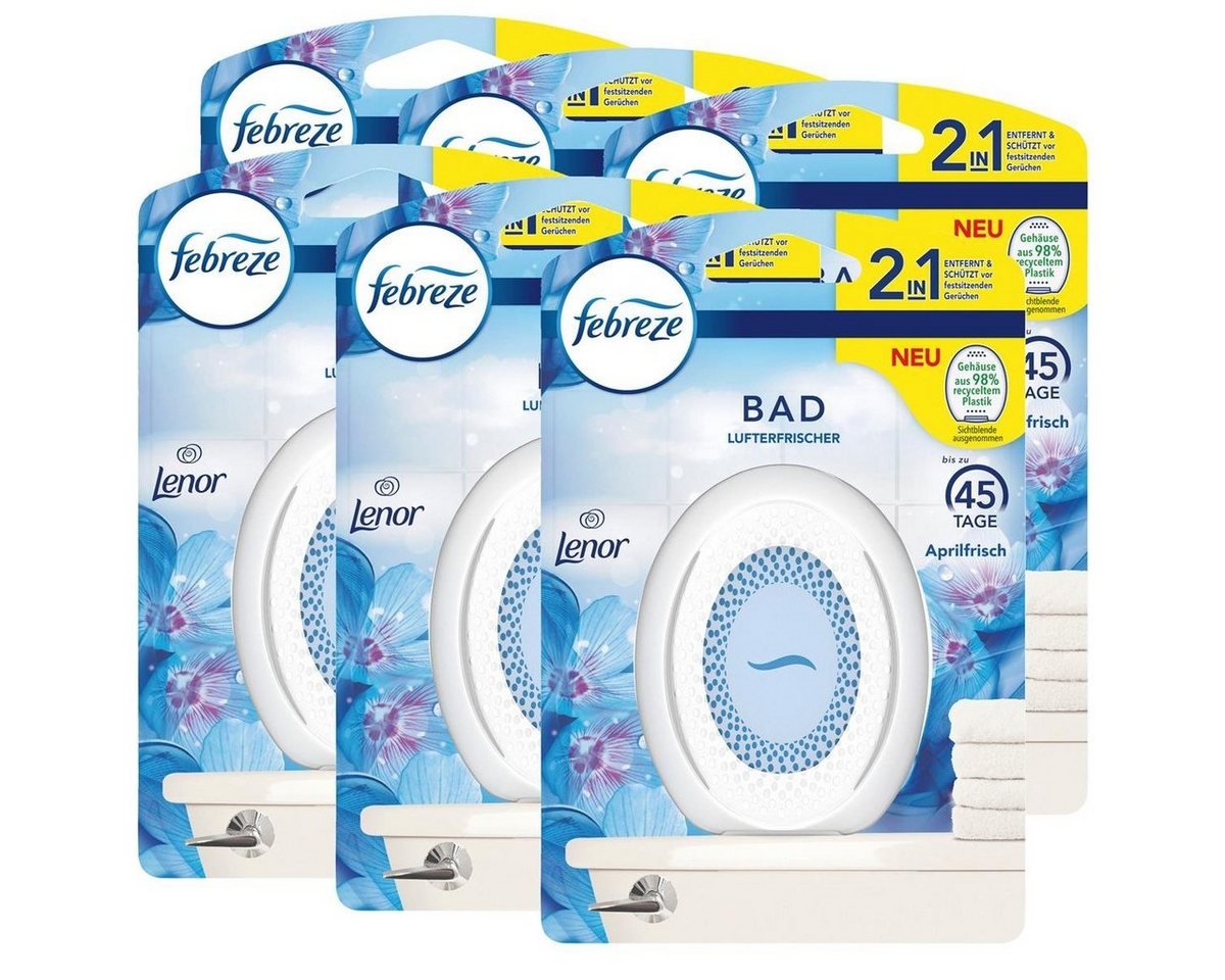 Febreze Raumduft Febreze Bad Lufterfrischer Aprilfrisch - Raumduft (6er Pack) von Febreze