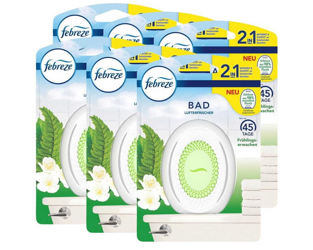 Febreze Raumduft Febreze Bad Lufterfrischer Frühlingserwachen - Raumduft (6er Pack) von Febreze