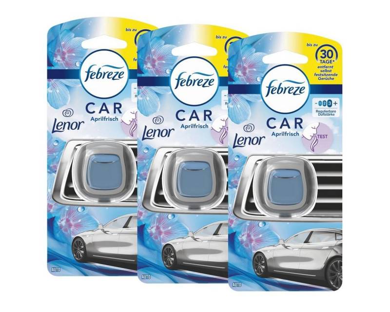 Febreze Raumduft Febreze Car Lufterfrischer Lenor Aprilfrisch - Autoduft (3er Pack) von Febreze