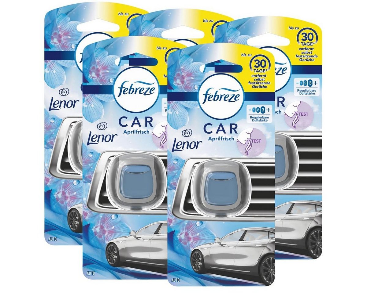 Febreze Raumduft Febreze Car Lufterfrischer Lenor Aprilfrisch - Autoduft (5er Pack) von Febreze