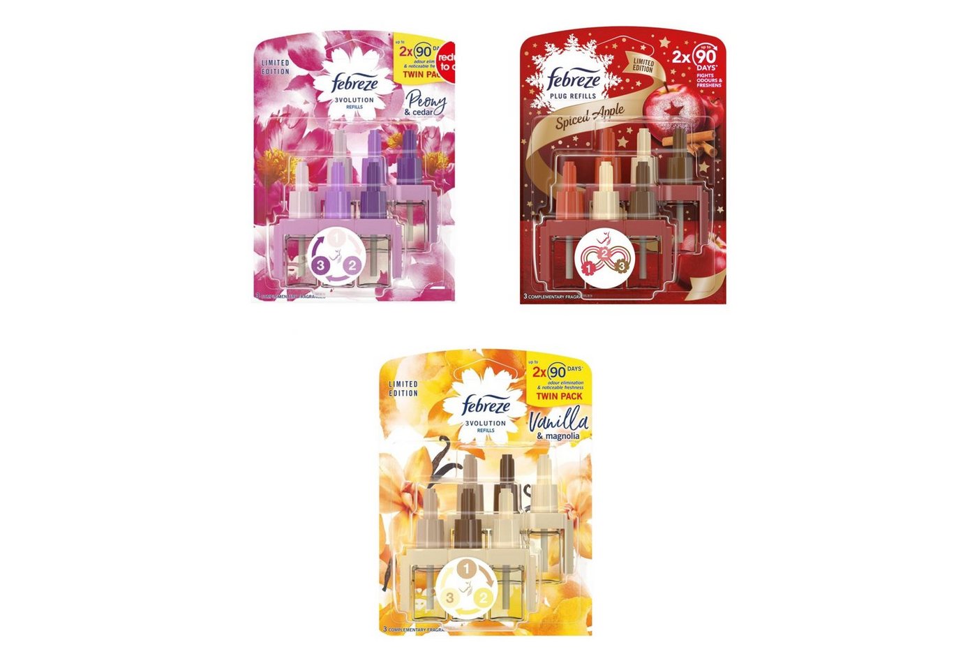 Febreze Raumduft 3Volution Nachfüllflakon MIX-Set (6-St) von Febreze