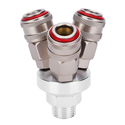 3-Wege-Stecker verchromte pneumatische Komponente, die sich selbst speichert, Schnellkuppler G1/2in-Faden 3-Wege-Stecker verchromte pneumatische Komponente, die sich selbst speichert, Schnellkuppler G1/2in-Faden von Febuliy