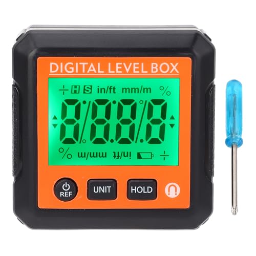 Digital Level Box Electronic Angle Protractor for Wood Processing Automobile Repair (Orange) von Febuliy