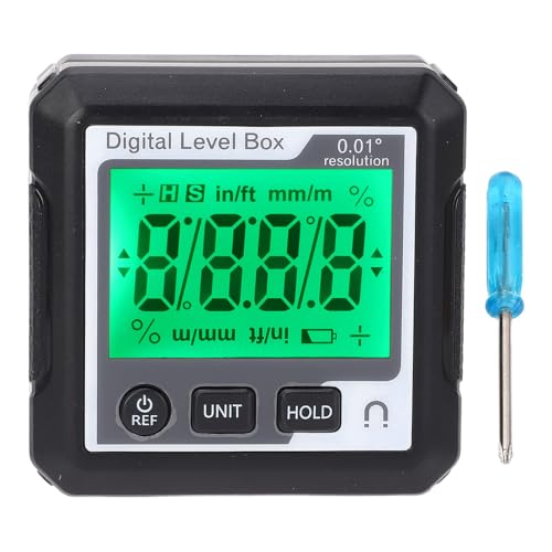 Digital Level Box Electronic Angle Protractor for Wood Processing Automobile Repair (Schwarz und Weiß) von Febuliy
