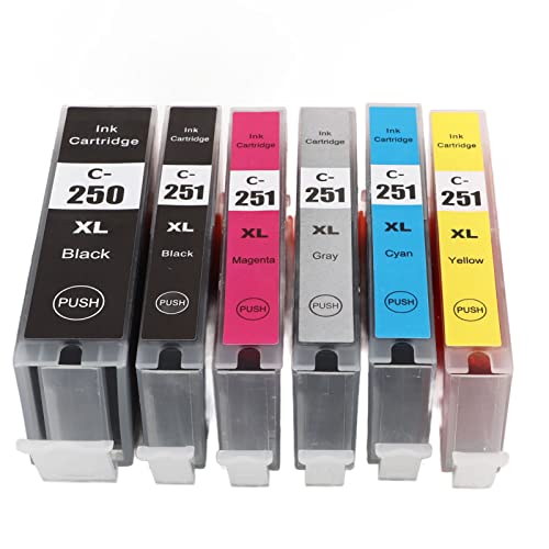 Febuliy Kartuş Kartuşlu Mürekkep için Partronlar Değişiklik -MG5420 MG5520 MG5620 MG6320 MG6620 MX922 IX6820 IP8720 için Patrone Aksesuarlar (Bk Bk C M y Gy 6 Farben) von Febuliy