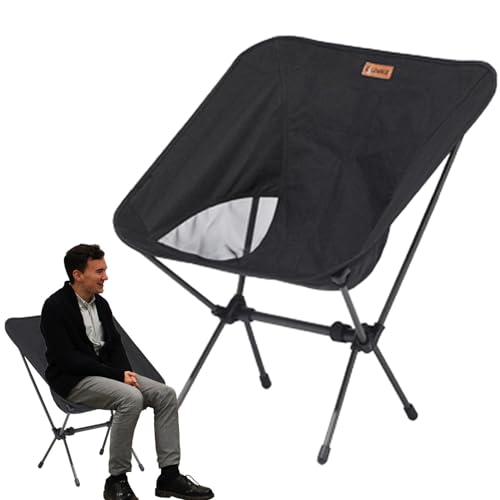 Fecfucy Faltbarer Stuhl für draußen, tragbarer Angelstuhl, Oxford-Stoff, kompakter Hocker, Aluminiumlegierung, leichtes Design für den Außenbereich von Fecfucy