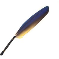Kugelschreiber Feder Xl Papagei Blau Gelb Schreibfeder Mit Ledergriff Kugelschreiber Feder Xl Papagei Blau Gelb Schreibfeder Mit Ledergriff von Federkram