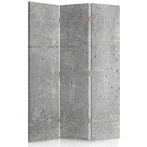 Feeby Paravent Beton Optik Abstrakt 110x150 cm 3 Teilig Modern Design einseitig Raumteiler Wandschirme Foto Trennwand Raumtrenner von Feeby Frames