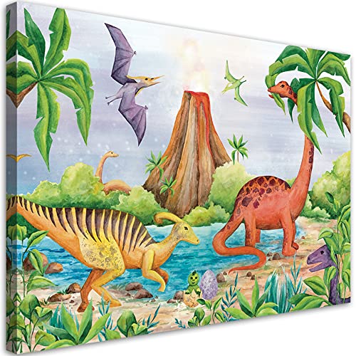 Feeby Bild Auf Leinwand 60x40 cm Dinosaurier Dino für Kinder 1 tlg Modern Vlies Bilder Wandbilder Leinwandbild Kunstdruck Wand Wanddeko Design Babyzimmer Kinderzimmer Wohnzimmer wie gemalt bunt Feeby Bild Auf Leinwand 60x40 cm Dinosaurier Dino für Kinder 1 tlg Modern Vlies Bilder Wandbilder Leinwandbild Kunstdruck Wand Wanddeko Design Babyzimmer Kinderzimmer Wohnzimmer wie gemalt bunt von Feeby