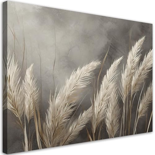 Feeby Bild auf Leinwand - Wandbilder Wohnzimmer Aesthetic - Gras Natur Botanik Grau - 120x80 cm XXL 1tlg - Schlafzimmer Wandekoration - Bilder Zimmer - Living Room - Deko Wandbilder - Moderne Bild Feeby Bild auf Leinwand - Wandbilder Wohnzimmer Aesthetic - Gras Natur Botanik Grau - 120x80 cm XXL 1tlg - Schlafzimmer Wandekoration - Bilder Zimmer - Living Room - Deko Wandbilder - Moderne Bild von Feeby