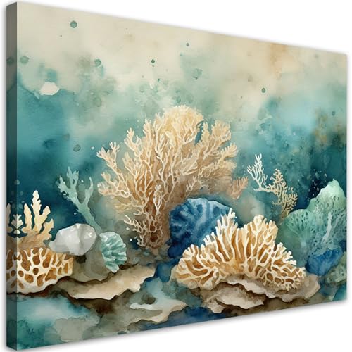 Feeby Bilder - Foto Geschenk - Marine Abstrakt Beige - 120x80 1tlg - Leinwandbilder Wohnzimmer - Wandbild über dem Bett - Bild Schlafzimmer - Aesthetic Zimmer Deko - Modern Pictures Feeby Bilder - Foto Geschenk - Marine Abstrakt Beige - 120x80 1tlg - Leinwandbilder Wohnzimmer - Wandbild über dem Bett - Bild Schlafzimmer - Aesthetic Zimmer Deko - Modern Pictures von Feeby