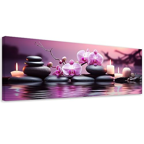 Feeby Bilder Steine Orchidee Kerzen 100x40 cm 1 tlg Schlafzimmer Modern Vlies Leinwandbilder Bild auf Leinwand Kunstdruck Wand Wanddeko Design Wohnzimmer Büro Flur Hotel Spa Zen Spa Wasser Violett Feeby Bilder Steine Orchidee Kerzen 100x40 cm 1 tlg Schlafzimmer Modern Vlies Leinwandbilder Bild auf Leinwand Kunstdruck Wand Wanddeko Design Wohnzimmer Büro Flur Hotel Spa Zen Spa Wasser Violett von Feeby