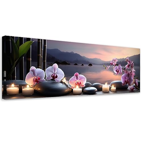 Feeby Bilder Steine Orchidee Kerzen 100x40 cm 1 tlg Schlafzimmer Modern Vlies Leinwandbilder Bild auf Leinwand Kunstdruck Wand Wanddeko Design Wohnzimmer Büro Flur Hotel Spa Zen Spa Wasser Violett Feeby Bilder Steine Orchidee Kerzen 100x40 cm 1 tlg Schlafzimmer Modern Vlies Leinwandbilder Bild auf Leinwand Kunstdruck Wand Wanddeko Design Wohnzimmer Büro Flur Hotel Spa Zen Spa Wasser Violett von Feeby