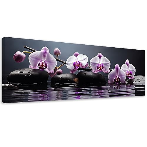 Feeby Bilder Steine Orchidee Kerzen 100x40 cm 1 tlg Schlafzimmer Modern Vlies Leinwandbilder Bild auf Leinwand Kunstdruck Wand Wanddeko Design Wohnzimmer Büro Flur Hotel Spa Zen Spa Wasser Violett Feeby Bilder Steine Orchidee Kerzen 100x40 cm 1 tlg Schlafzimmer Modern Vlies Leinwandbilder Bild auf Leinwand Kunstdruck Wand Wanddeko Design Wohnzimmer Büro Flur Hotel Spa Zen Spa Wasser Violett von Feeby