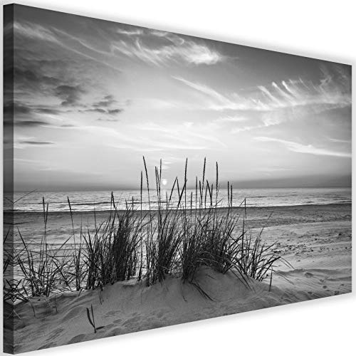 Feeby Bilder Strand 90x60 cm - Leinwandbild - 1 Teilig - Kunstdruck Nordsee Ostsee Gras Himmel grau Feeby Bilder Strand 90x60 cm - Leinwandbild - 1 Teilig - Kunstdruck Nordsee Ostsee Gras Himmel grau von Feeby