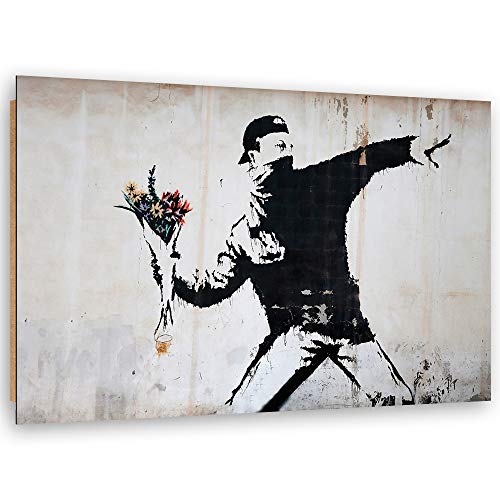 Feeby Bilder XXL Blumenwerfer Blumenkasten 120x80 cm Deko Kunst 1 Teilig Wohnzimmer Schlafzimmer Büro Flur Küche Modern Bild auf Leinwand Wanddekoration Kunstdruck Design Banksy Straßenkunst Schwarz Feeby Bilder XXL Blumenwerfer Blumenkasten 120x80 cm Deko Kunst 1 Teilig Wohnzimmer Schlafzimmer Büro Flur Küche Modern Bild auf Leinwand Wanddekoration Kunstdruck Design Banksy Straßenkunst Schwarz von Feeby
