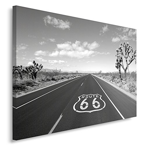 Feeby Frames, Leinwandbild, Bilder, Wand Bild, Wandbilder, Kunstdruck 30x40cm, Route 66, SCHWARZ UND WEIß Feeby Frames, Leinwandbild, Bilder, Wand Bild, Wandbilder, Kunstdruck 30x40cm, Route 66, SCHWARZ UND WEIß von Feeby