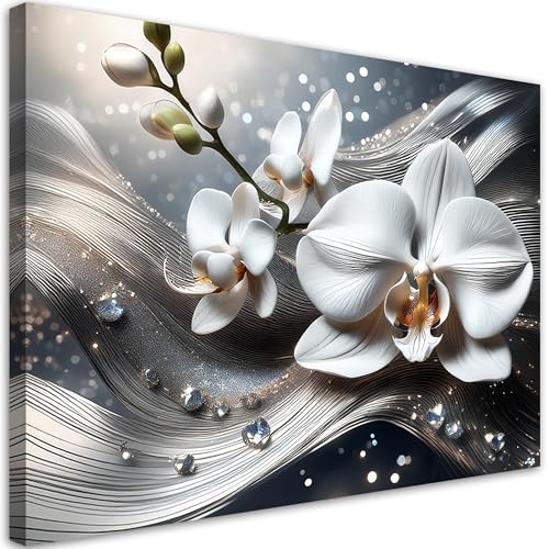 Feeby Leinwand Bilder - Orchidee 3D Abstraktion - Vlies 60x40 cm - Deko Wohnzimmer - Wandbilder Schlafzimmer - Deko Aesthetic - Wand Deko - Leinwand Groß - Deko Zimmer - Leinwandbilder XXL Feeby Leinwand Bilder - Orchidee 3D Abstraktion - Vlies 60x40 cm - Deko Wohnzimmer - Wandbilder Schlafzimmer - Deko Aesthetic - Wand Deko - Leinwand Groß - Deko Zimmer - Leinwandbilder XXL von Feeby